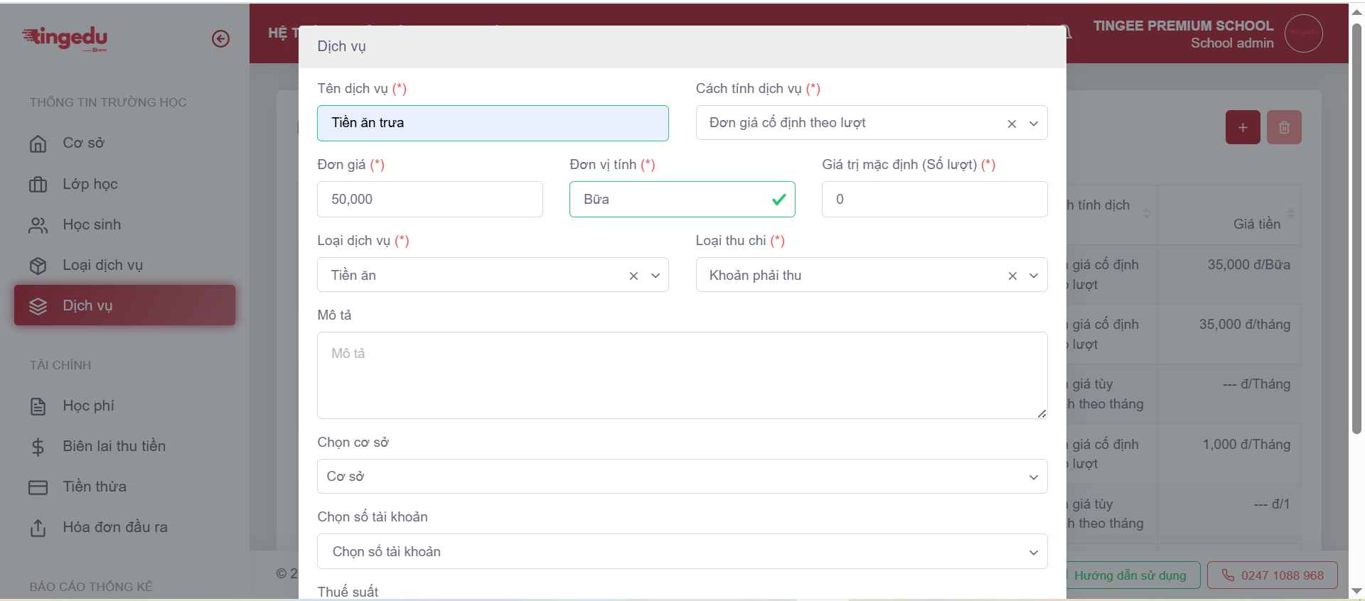 Đơn giá cố định